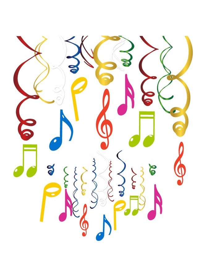 CC HOME 30Pack Music Note Hanging Swirls Piano Musical Note Ceiling Streamer Birthday Party Decorations Emotional Music Themed Party Favors for Holiday Baby Shower Home Decoration Party Supplies - Image 1